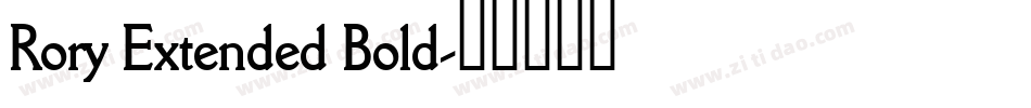 Rory Extended Bold字体转换